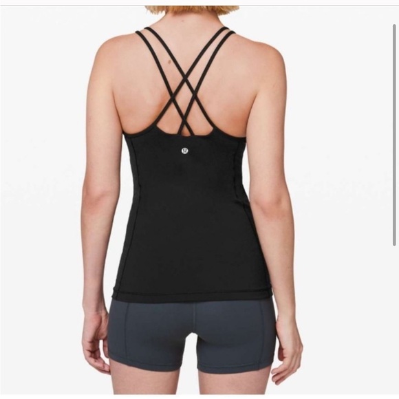 Lululemon Free To Be Tank *Everlux Black Size 2 Cropped - Picture 1 of 11